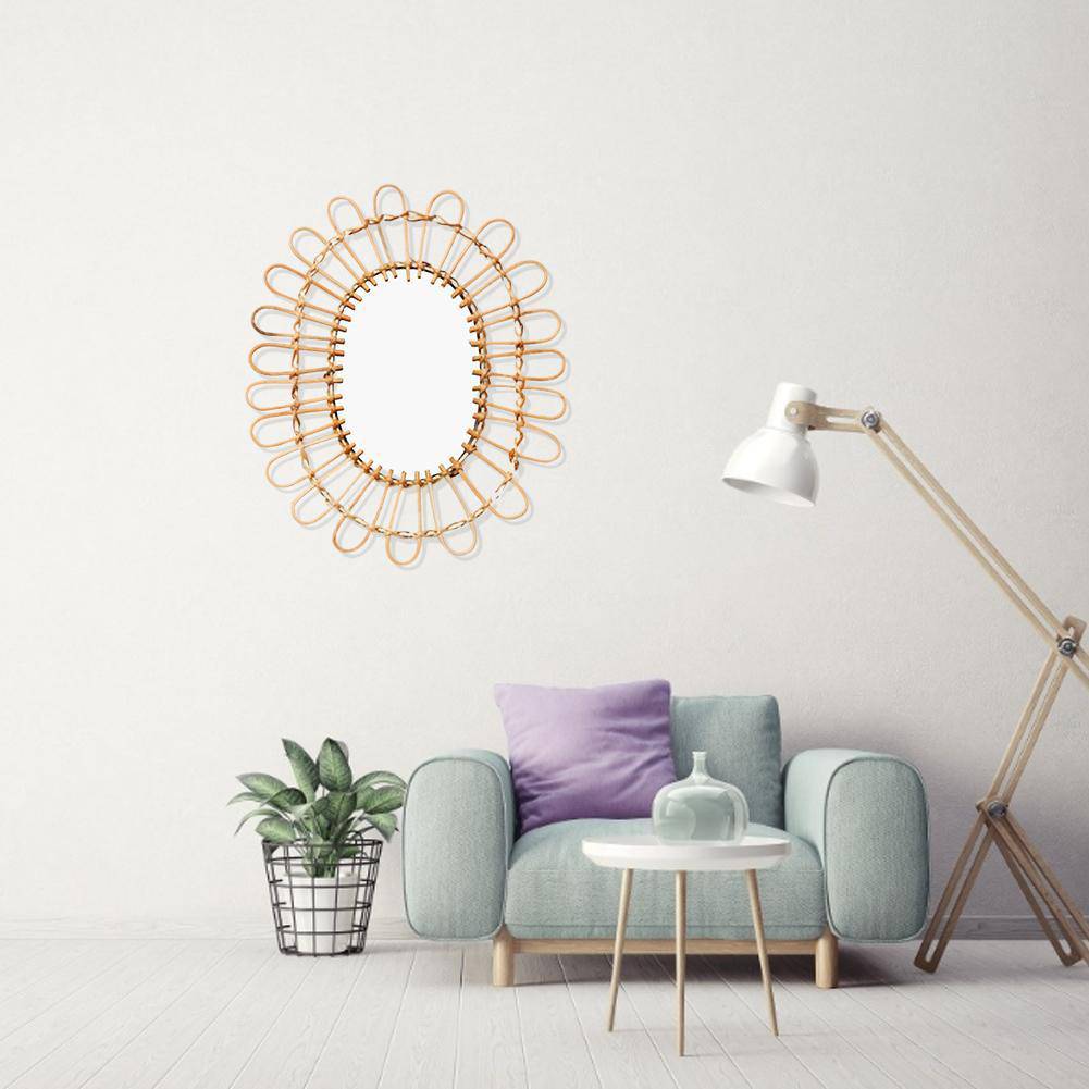 Miroir murale décoratif arrondi style Sun Décor - vue 7 sur 7