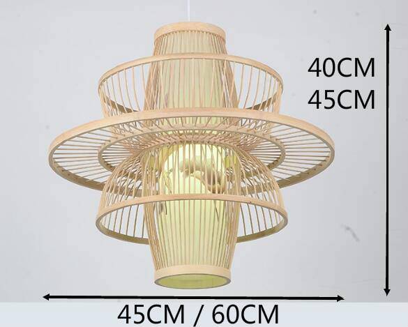 Suspension design en cage en bambou Farmhouse - vue 6 sur 6