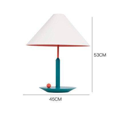 Lampe à poser moderne LED avec abat-jour conique blanc - vue 8 sur 8