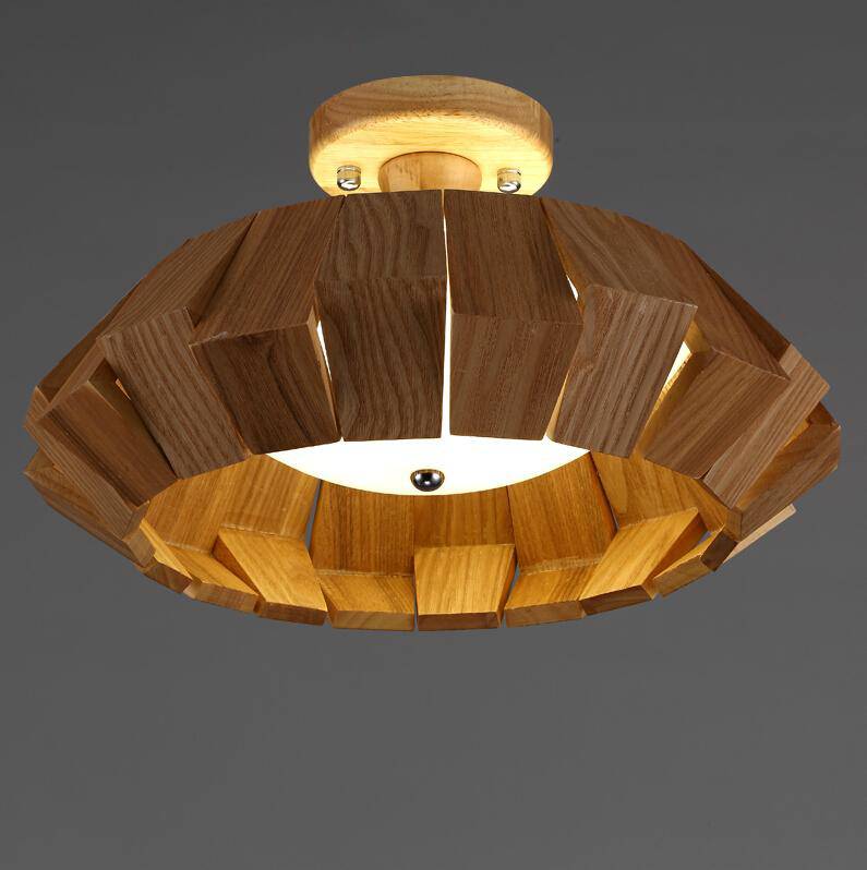 Plafonnier en bois design style chinois - vue 3 sur 2