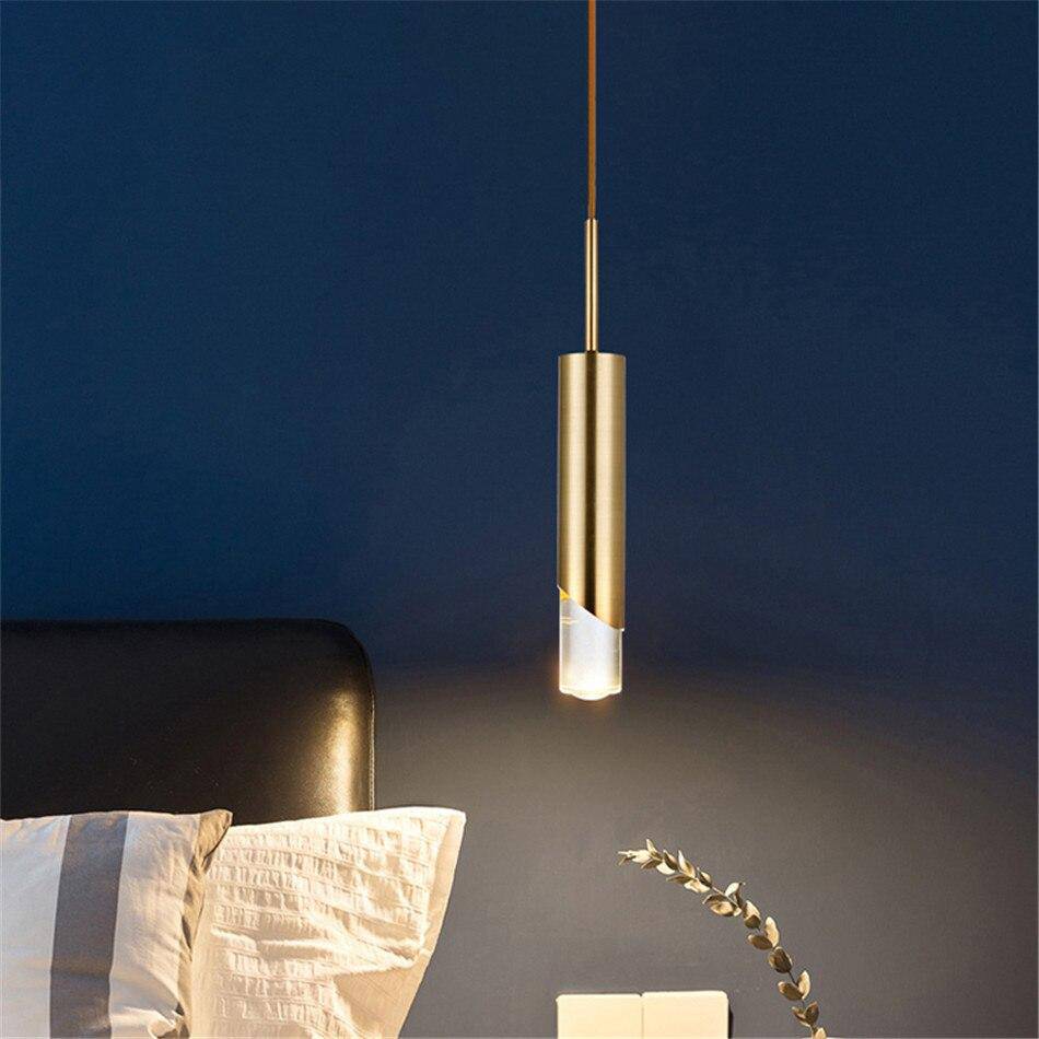 Suspension design LED avec cylindre en métal style Luxury - vue 3 sur 10