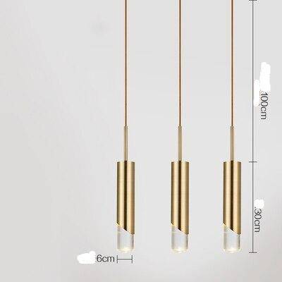 Suspension design LED avec cylindre en métal style Luxury - vue 4 sur 10