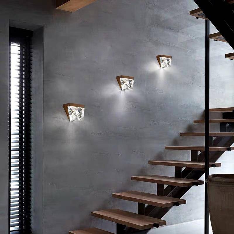 Applique murale design à LED en verre cristal Momna - vue 3 sur 4
