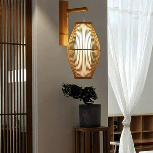 Applique murale en rotin LED arrondie Tea - vue 3 sur 4