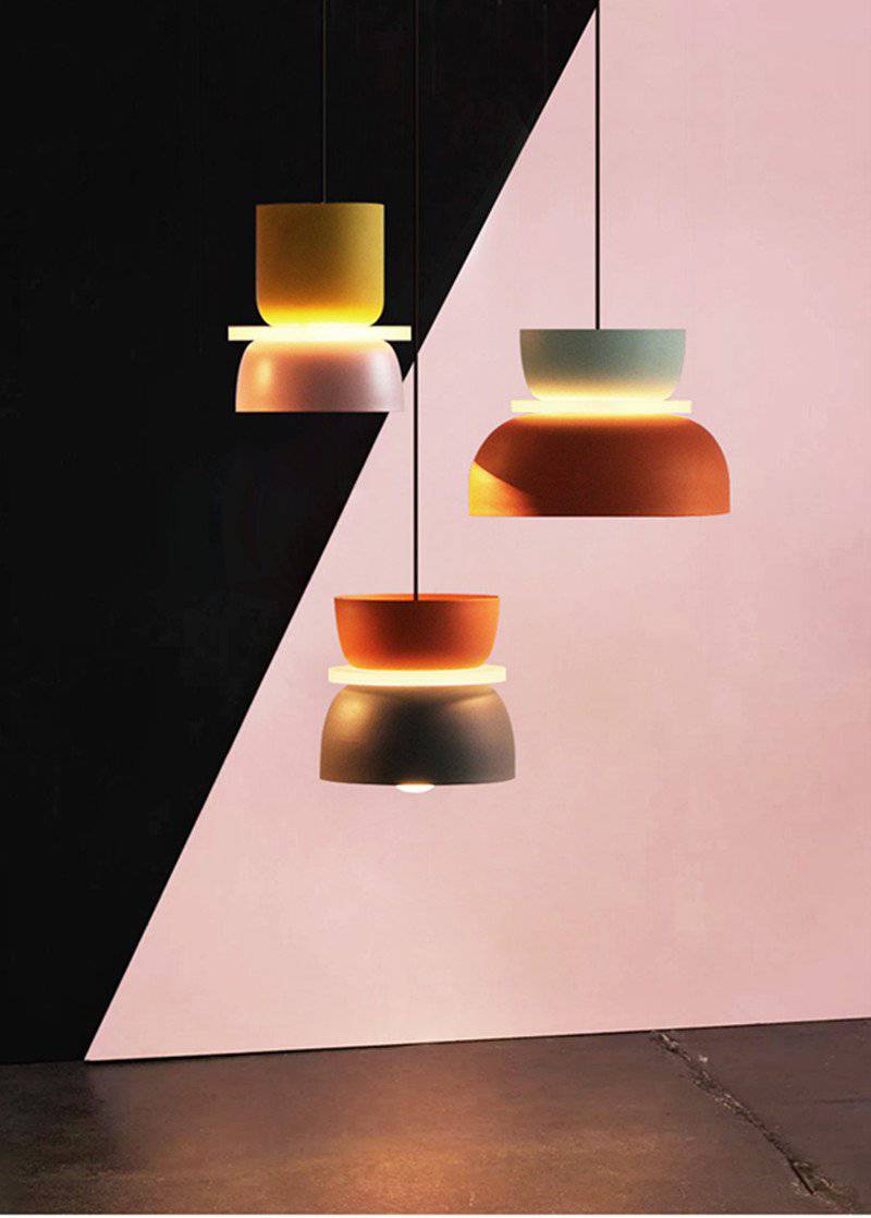 Suspension design arrondi coloré en métal Modern - vue 6 sur 18