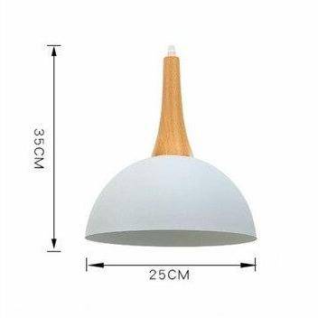 Suspension demi boule coloré et support en bois - vue 10 sur 16