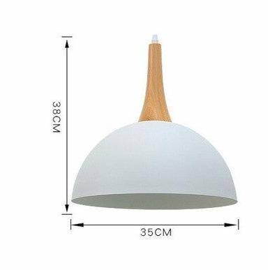 Suspension demi boule coloré et support en bois - vue 17 sur 16