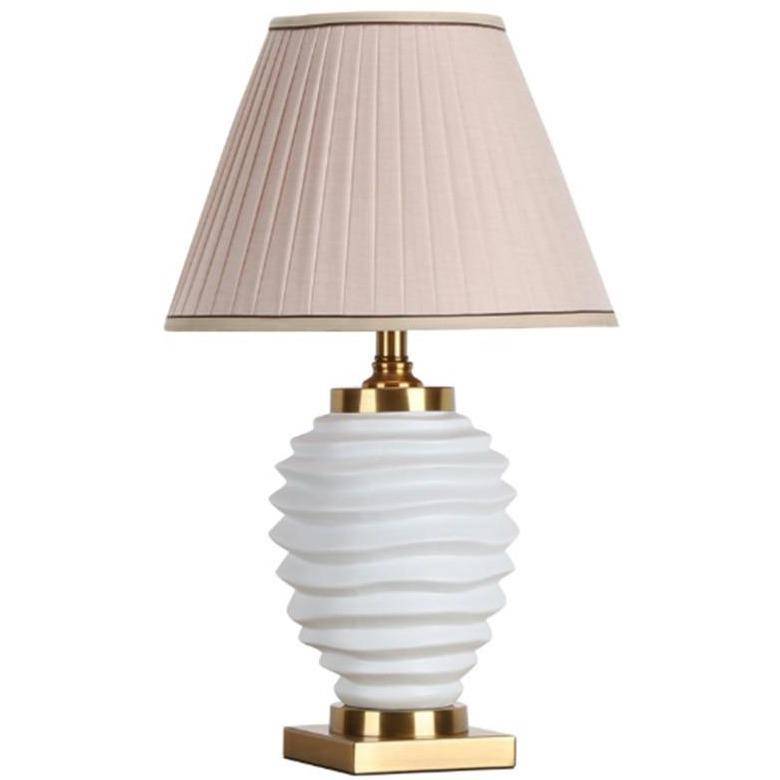 Lampe à poser LED en céramique à vagues Dohia - vue 3 sur 5