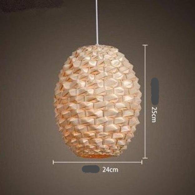 Suspension LED avec abat-jour en rotin de différentes formes Rui - vue 4 sur 6