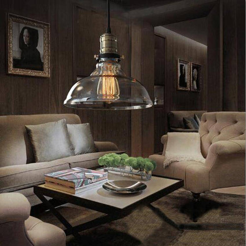 Suspension design en verre vintage retro Countryside - vue 6 sur 7
