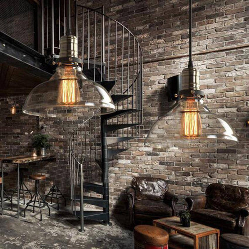 Suspension design en verre vintage retro Countryside - vue 3 sur 7