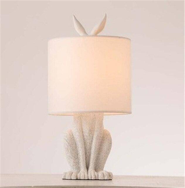 Lampe à poser design LED en résine style lapin Decor - vue 4 sur 7