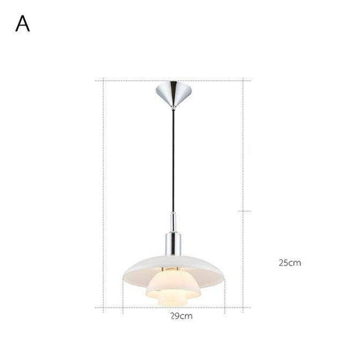 Suspension design LED avec abat-jour en aluminium blanc Loft - vue 5 sur 5