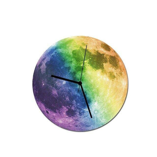 Horloge murale ronde lune colorée 30cm Luminous - vue 7 sur 11