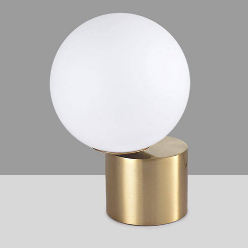 Lampe de chevet à base doré et boule en verre Moderne - vue 6 sur 8