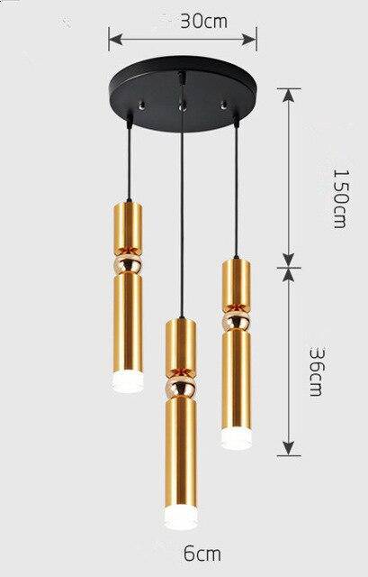 Suspension cylindrique tube chromé à LED Simplicity - vue 9 sur 22