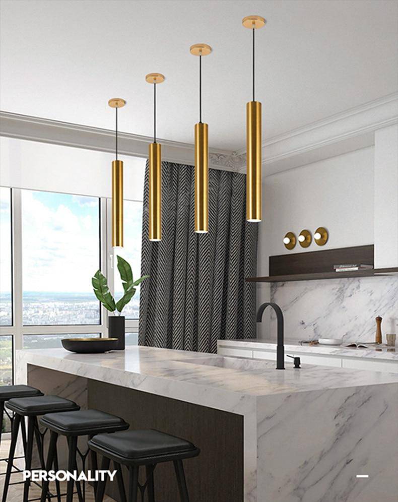 Suspension cylindrique tube chromé à LED Simplicity - vue 16 sur 22