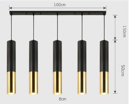 Suspension cylindrique tube chromé à LED Simplicity - vue 14 sur 22