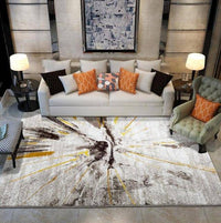 Tapis moderne rectangle gris style Shen