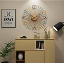 Horloge ronde design en métal et chiffres colorés 50cm