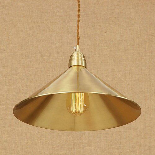 Suspension design à LED avec abat-jour doré Iron Loft - vue 4 sur 5