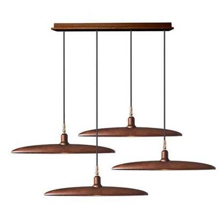 Suspension design à LED avec abat-jours en bois style Nordic - vue 11 sur 20