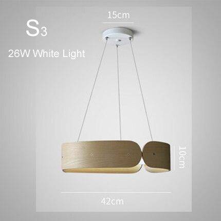 Lustre design LED rond en bois Nordic - vue 14 sur 17