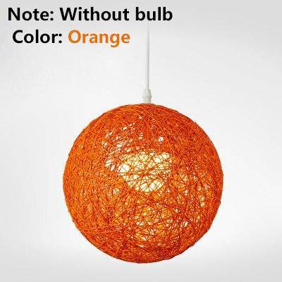 Suspension en boule de tissu de couleur Wicker - vue 6 sur 15
