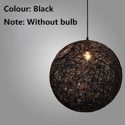 Suspension en boule de tissu de couleur Wicker - vue 9 sur 15