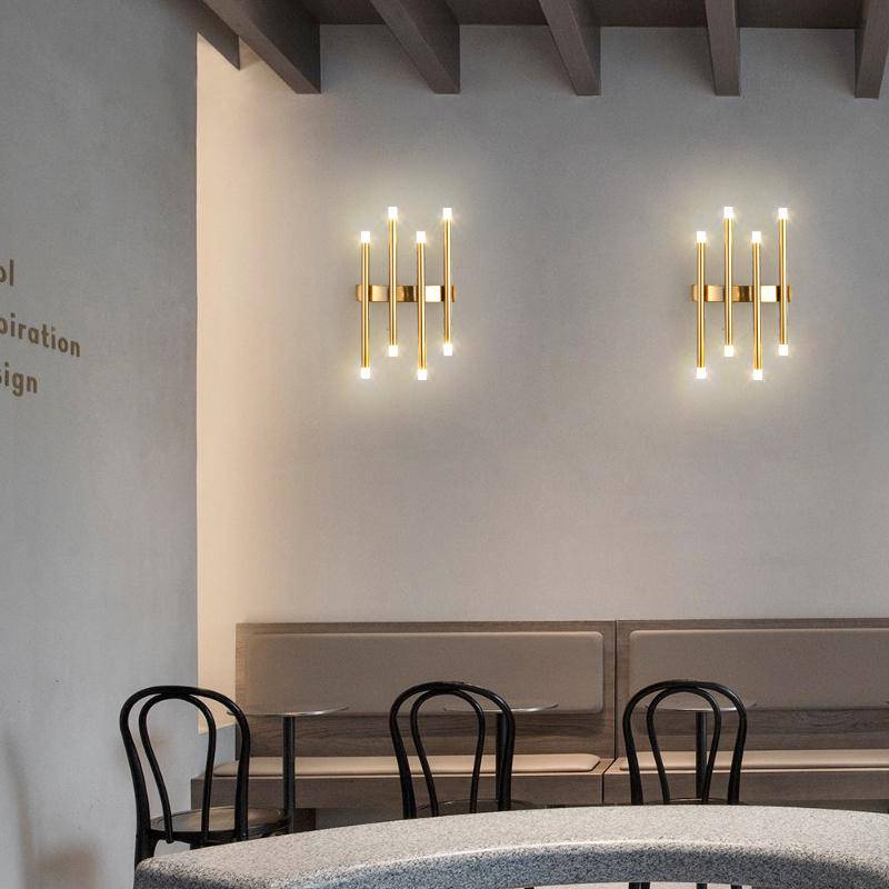 Suspension design avec plusieurs cylindres LED Background - vue 4 sur 8
