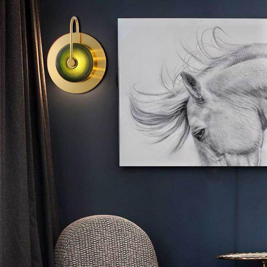 Applique murale design LED avec des formes circulaires en fer forgé - vue 5 sur 9
