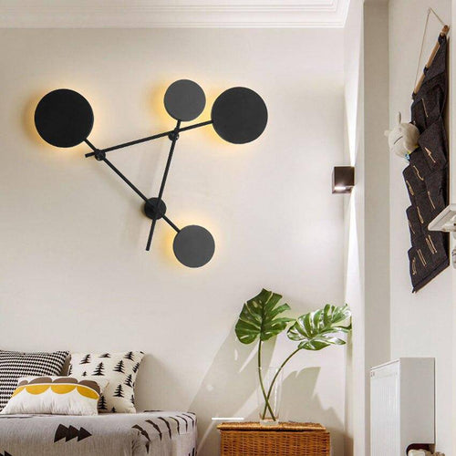 Applique murale design à LED en métal avec plusieurs disques Fly