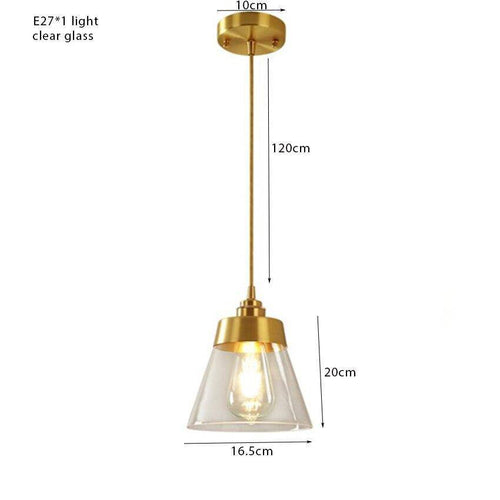 Suspension design LED dorée et abat-jour en verre luxury - vue 7 sur 8