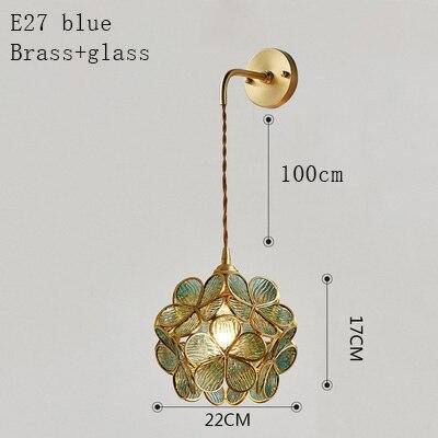 Applique murale design LED avec plusieurs trèfles en verre et métal - vue 8 sur 10