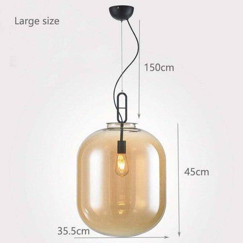 Suspension design en boules en verre coloré fumé - vue 9 sur 8