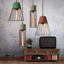Suspension design LED en métal style cage rétro Coffee