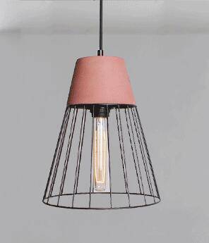 Suspension design LED en métal style cage rétro Coffee - vue 7 sur 8