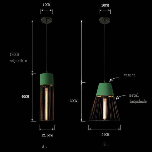 Suspension design LED en métal style cage rétro Coffee - vue 6 sur 8
