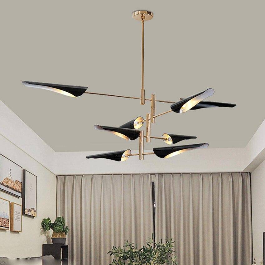 Lustre design avec branches et métal et lampes Nordic - vue 6 sur 7