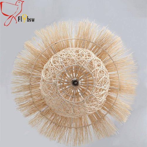 Suspension conique en rotin bambou - vue 4 sur 5
