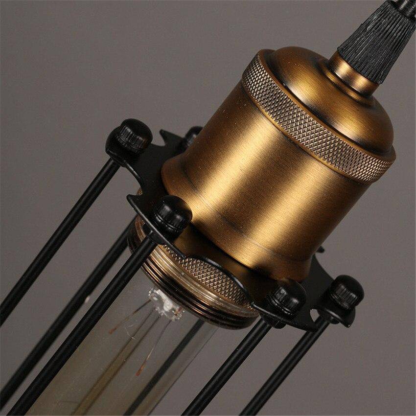 Suspension vintage et industrielle avec cage - vue 4 sur 6