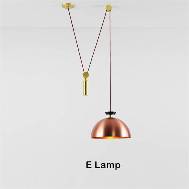 Suspension design à plusieurs lampes suspendues Pulley - vue 10 sur 12