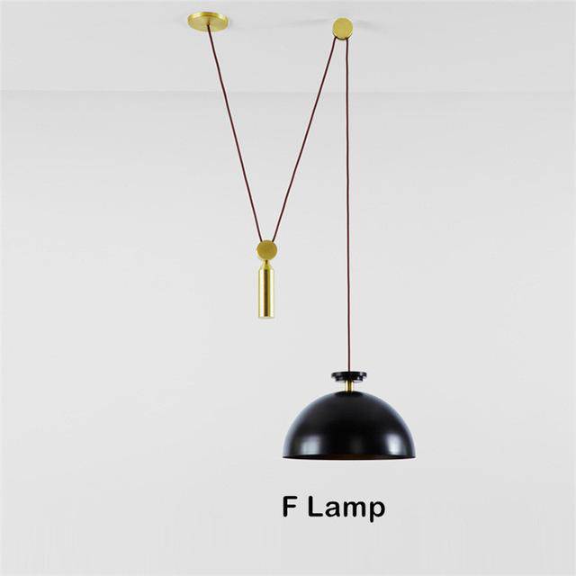 Suspension design à plusieurs lampes suspendues Pulley - vue 6 sur 12