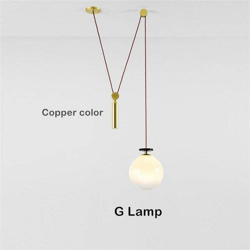 Suspension design à plusieurs lampes suspendues Pulley - vue 9 sur 12