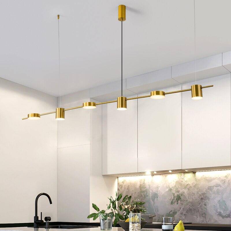 Lustre design à LED allongé en métal style Luxury Hang