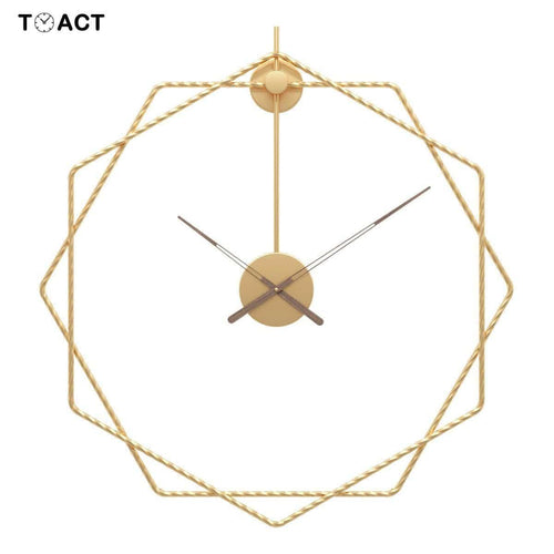 Horloge murale design hexagones décalés en métal - vue 8 sur 7