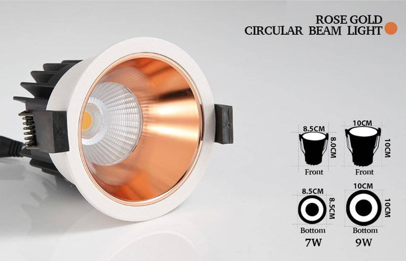 Spot encastré moderne avec plusieurs formes à LED