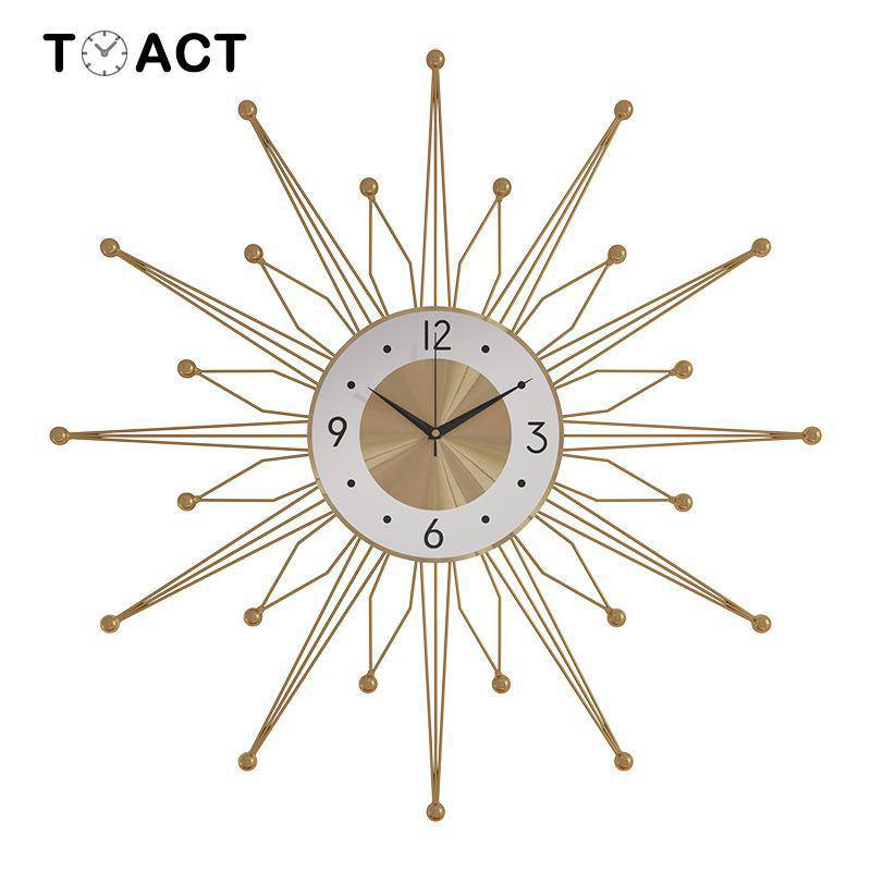 Horloge murale design grande étoile dorée 50cm Luxury - vue 4 sur 3