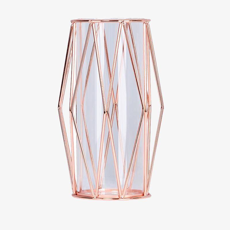 Vase design en métal et verre style Wedding