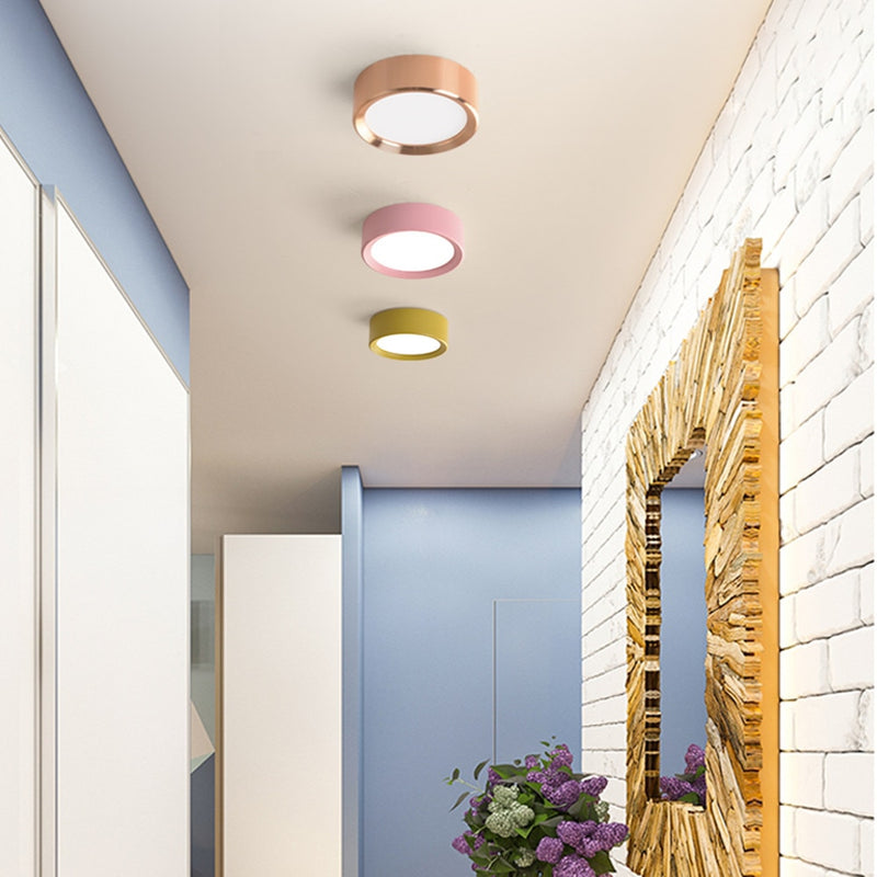 Spot design LED circulaire en aluminium coloré Jasob